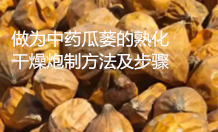 瓜蒌的熟化干燥炮制方法及步骤